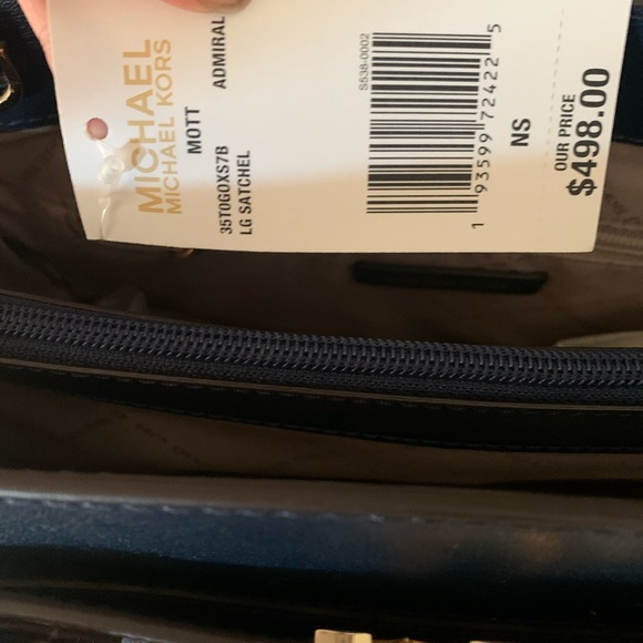 New🦋 Mk large MOTT satchel & wallet navy - Picture 8 of 16